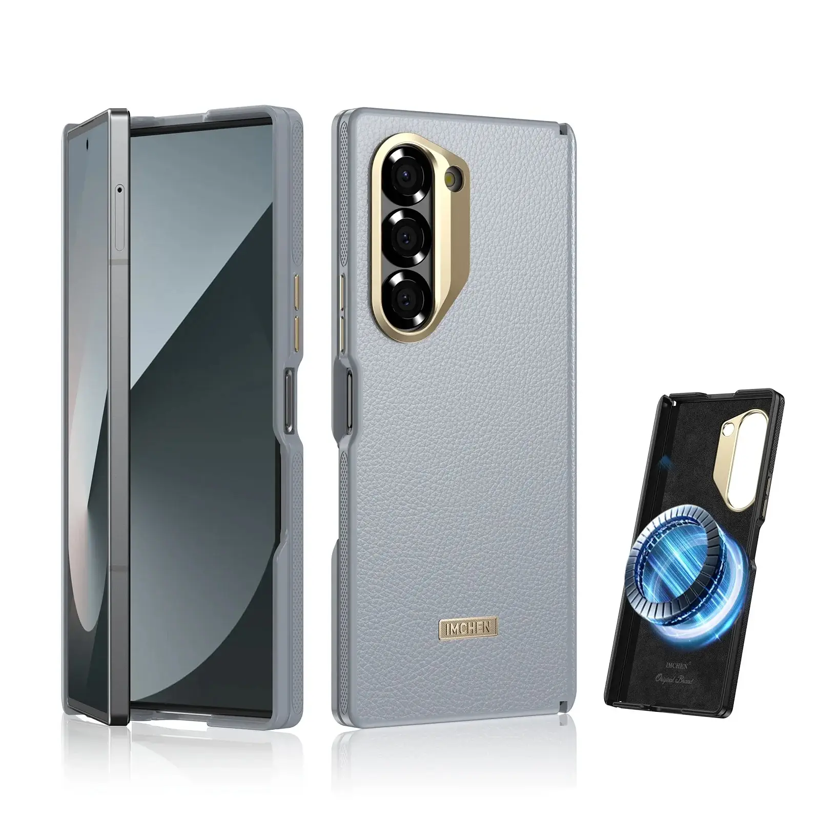 Galaxy Z Fold Series Imperium Regent Leather Armor Case - Image 3