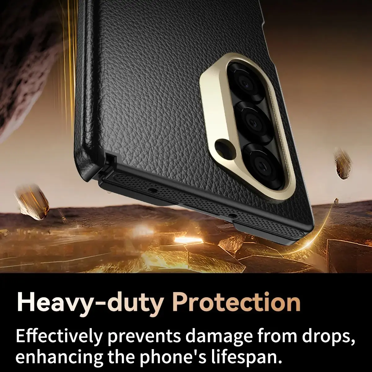 Galaxy Z Fold Series Imperium Regent Leather Armor Case - Image 5