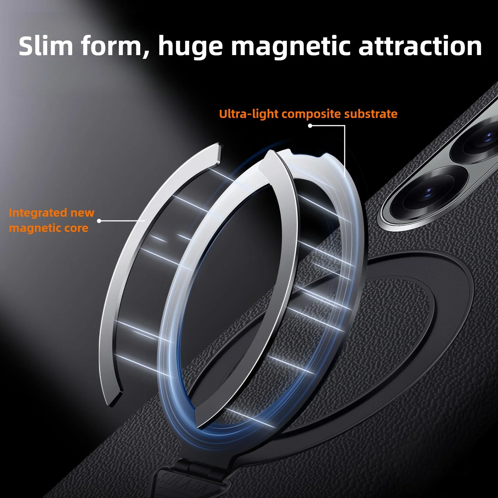 Galaxy Z Fold Series Infinity Luxe Leather Kickstand Case - Image 8