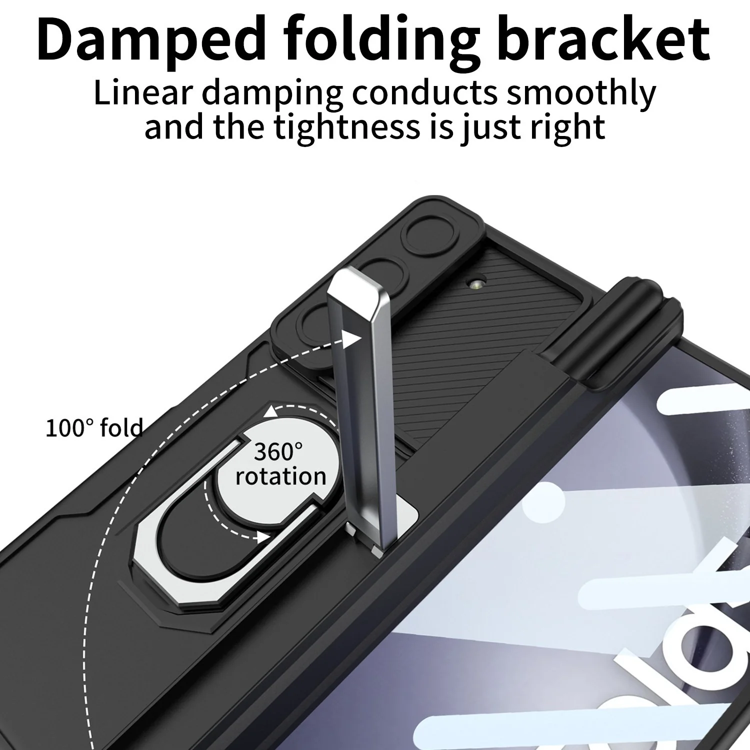 Galaxy Z Fold Series Innovative Folding Hinge Magnetic Bracket Case - Image 11