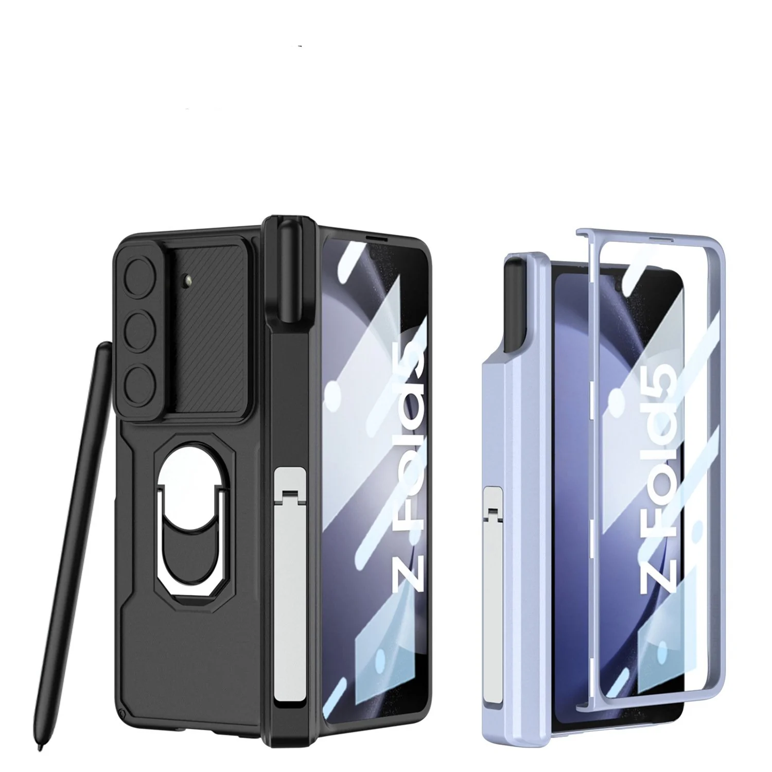 Galaxy Z Fold Series Innovative Folding Hinge Magnetic Bracket Case - Image 2