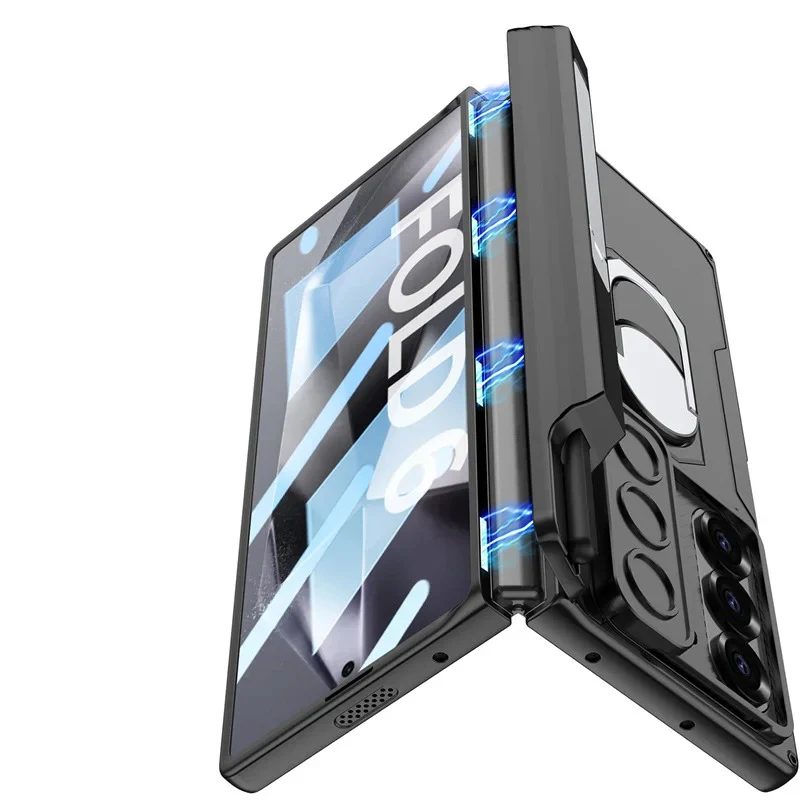 Galaxy Z Fold Series Innovative Folding Hinge Magnetic Bracket Case - Image 4