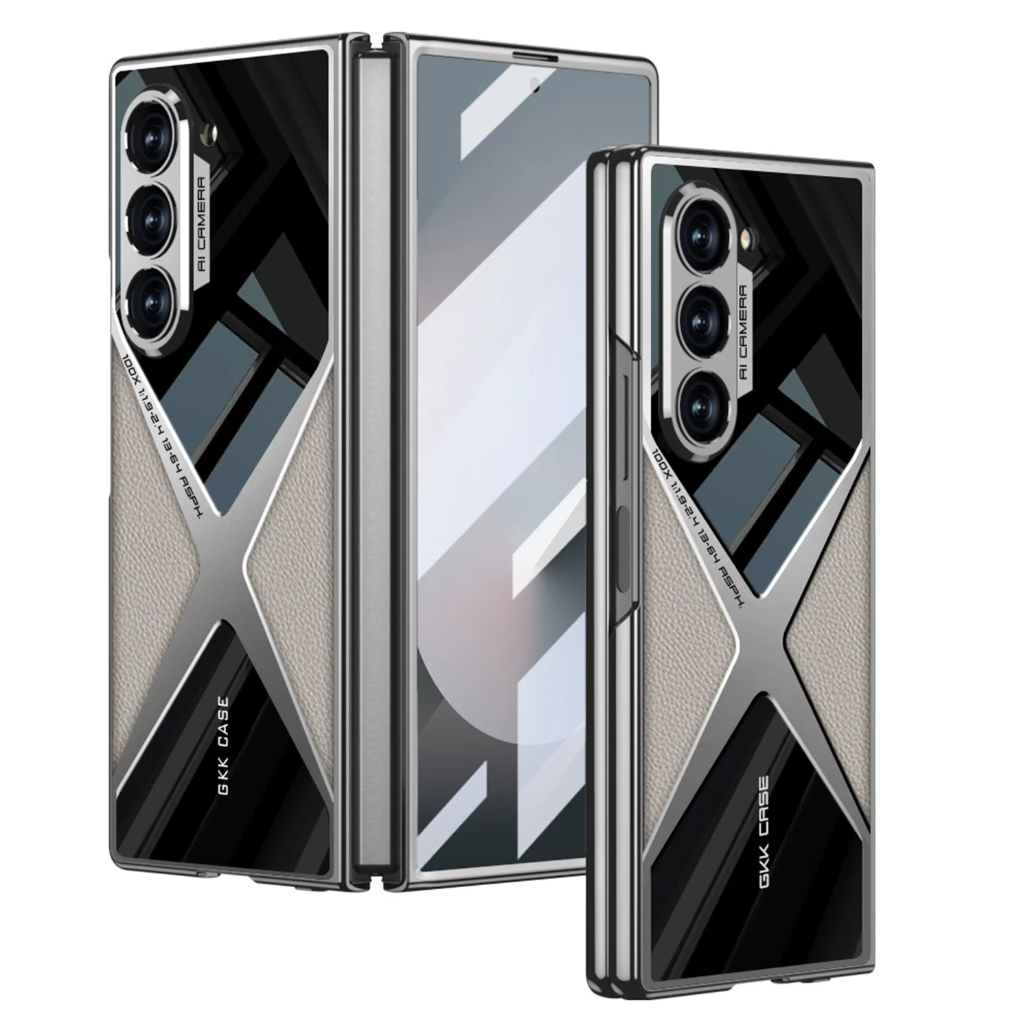 Galaxy Z Fold Series Polished Guard Business Leather Case - Image 2