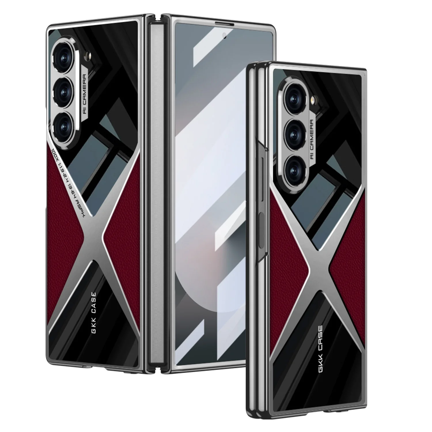 Galaxy Z Fold Series Polished Guard Business Leather Case - Image 3