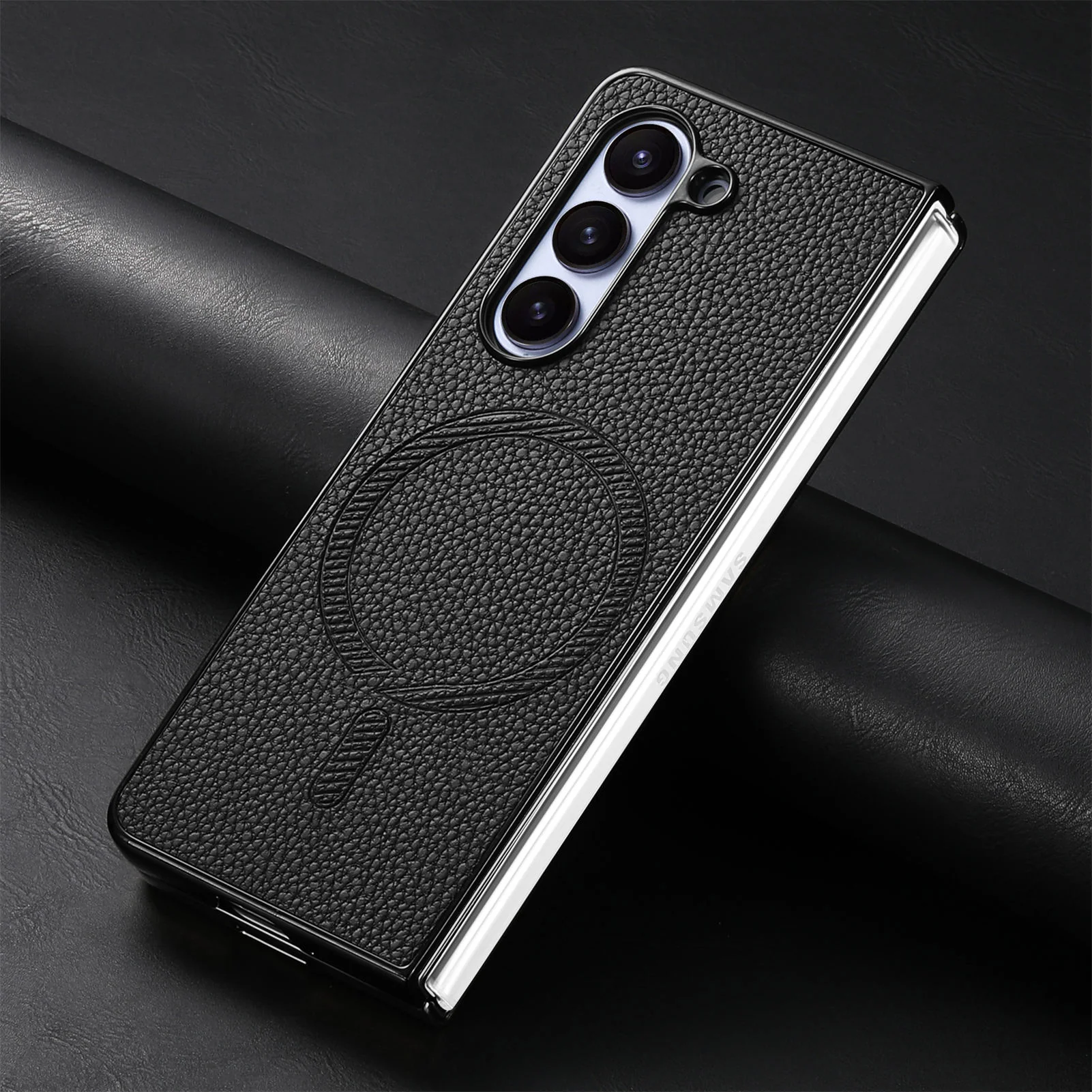 Galaxy Z Fold Series Premium Magnetic Leather Case - Image 2