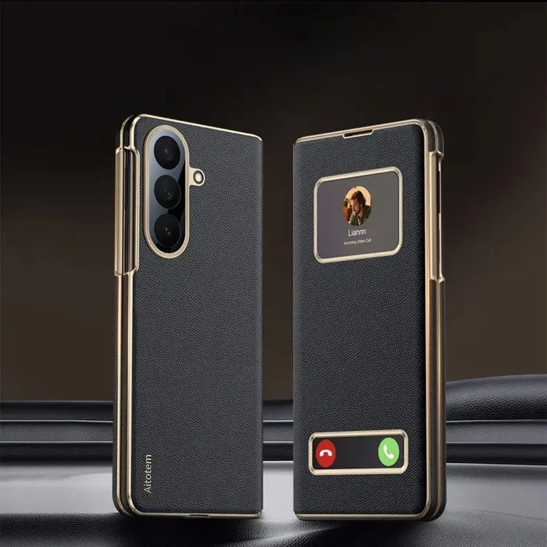 Galaxy Z Fold Series Prestige Smart Window Leather Case - Image 2