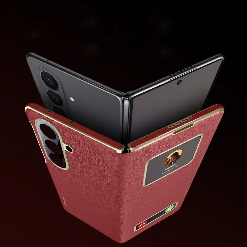 Galaxy Z Fold Series Prestige Smart Window Leather Case - Image 4