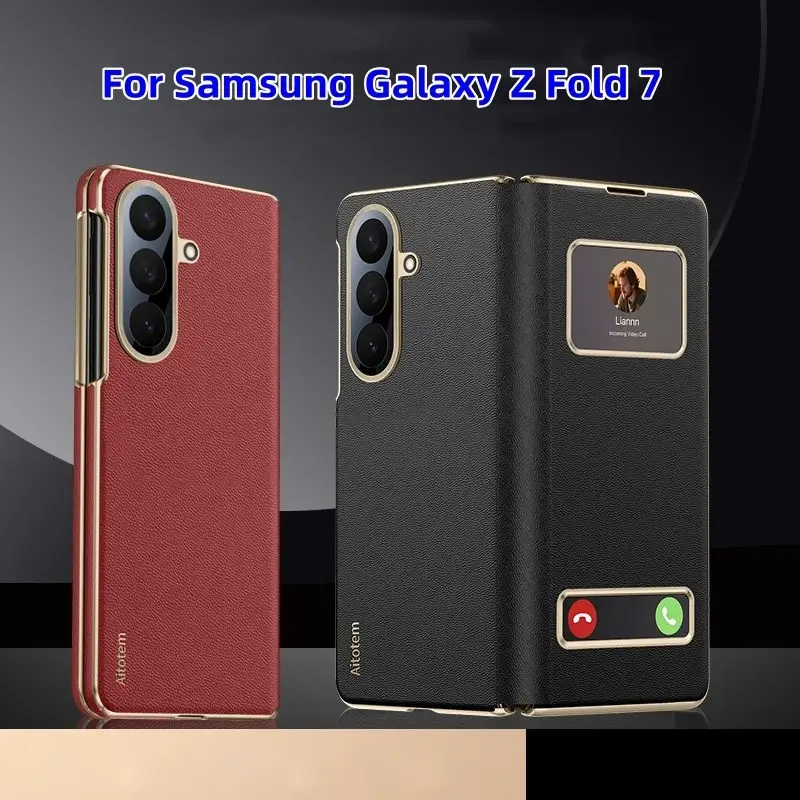 Galaxy Z Fold Series Prestige Smart Window Leather Case - Image 6