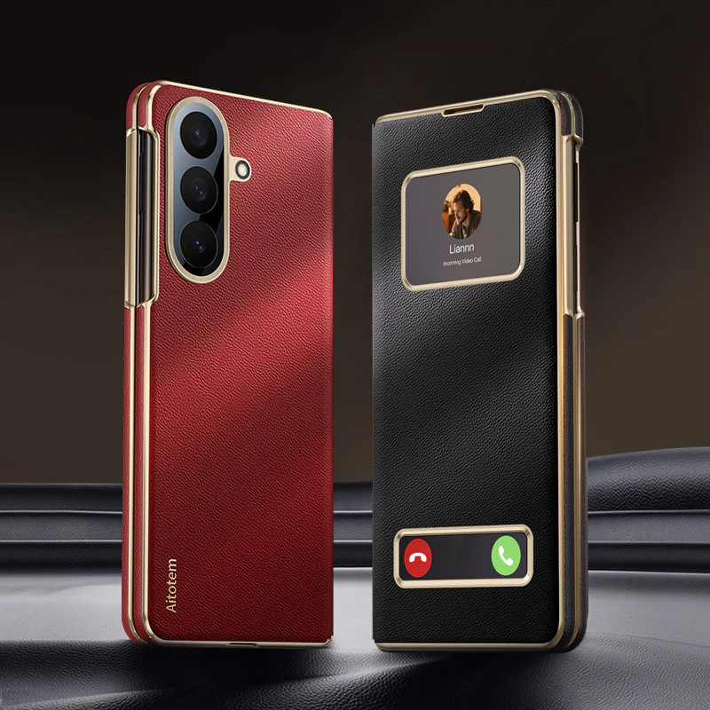 Galaxy Z Fold Series Prestige Smart Window Leather Case - Image 7