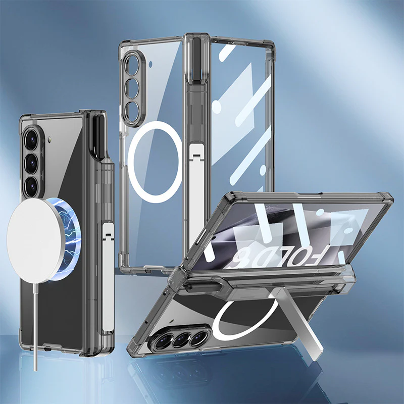 Galaxy Z Fold Series Sleek Airbag Shaft Magnetic Bracket Case - Image 2