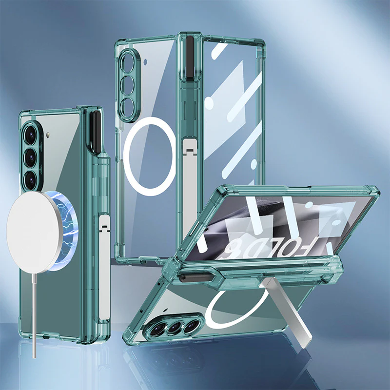 Galaxy Z Fold Series Sleek Airbag Shaft Magnetic Bracket Case - Image 3