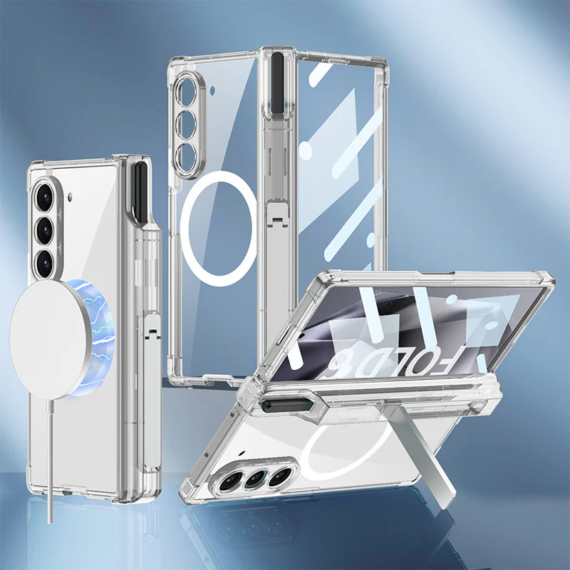 Galaxy Z Fold Series Sleek Airbag Shaft Magnetic Bracket Case - Image 4