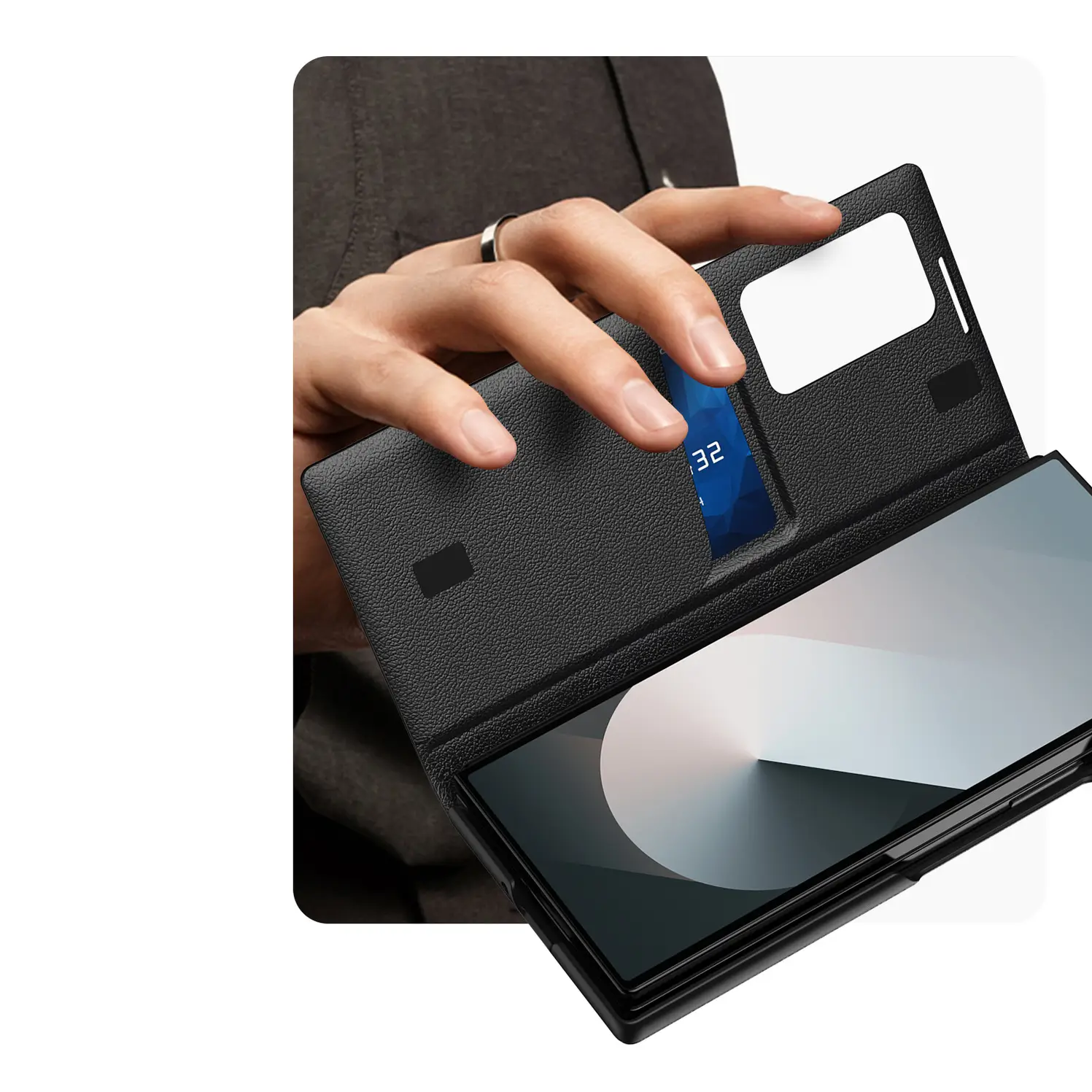 Galaxy Z Fold Series Smart View Wallet Flip Case - Image 8