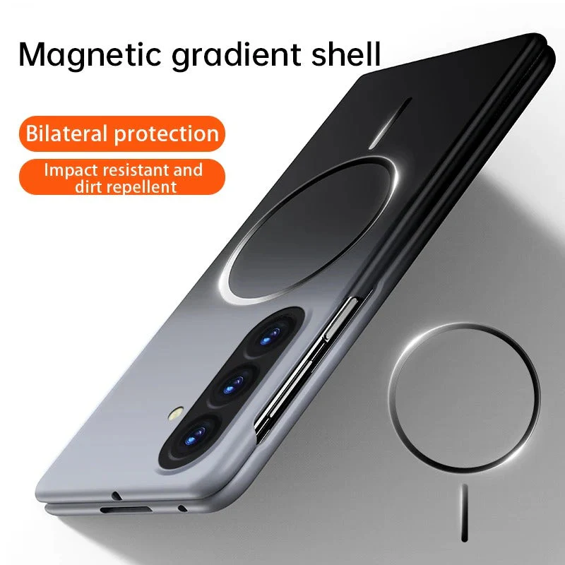 Galaxy Z Fold Series Tech Style Magnetic Ring Case - Image 4