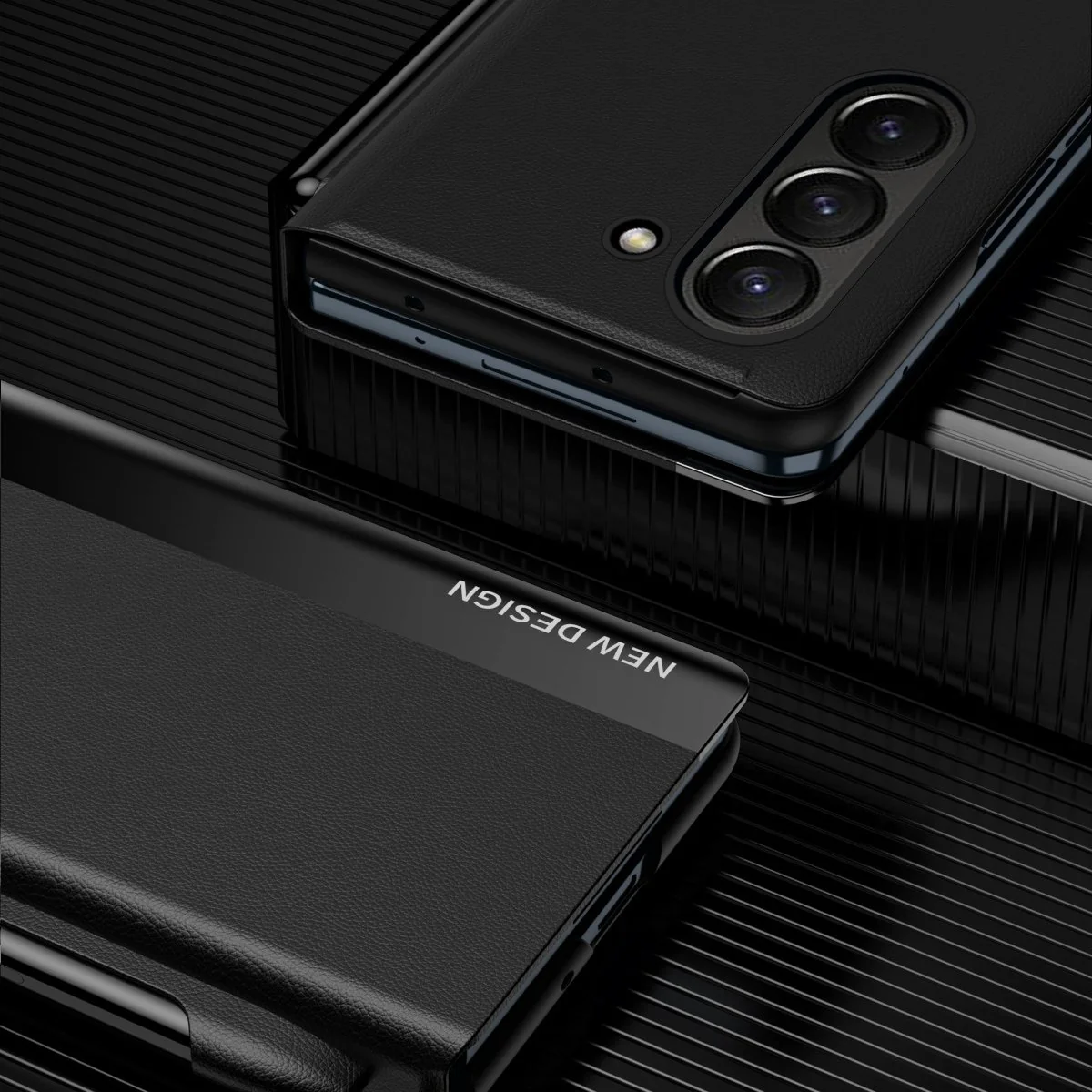 Galaxy Z Fold Series Ultimate Elegance Shockproof Leather Case - Image 8