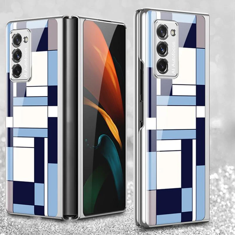 Galaxy Z Fold2 Folding Plating Pattern Glass Case - Image 3