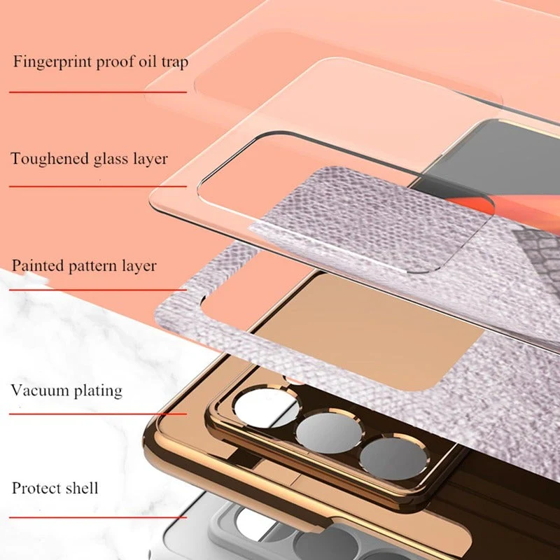 Galaxy Z Fold3 Luxury Printed Glass Case - Image 4
