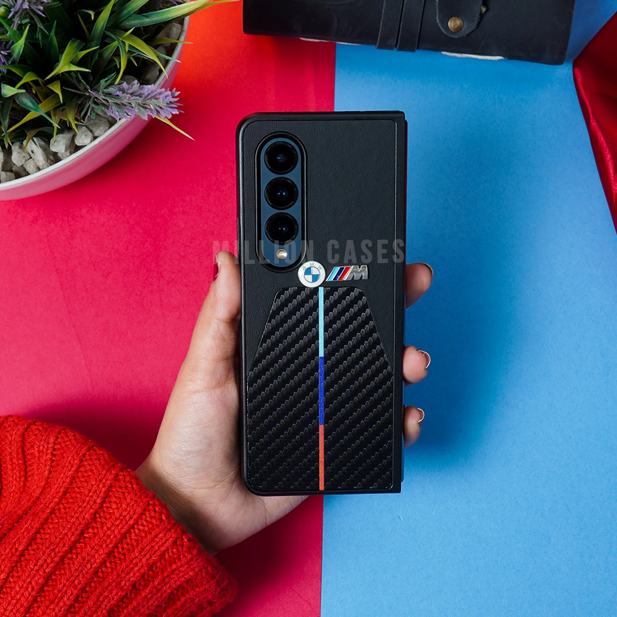 Galaxy Z Fold3 BMW Carbon Fiber Case - Image 5