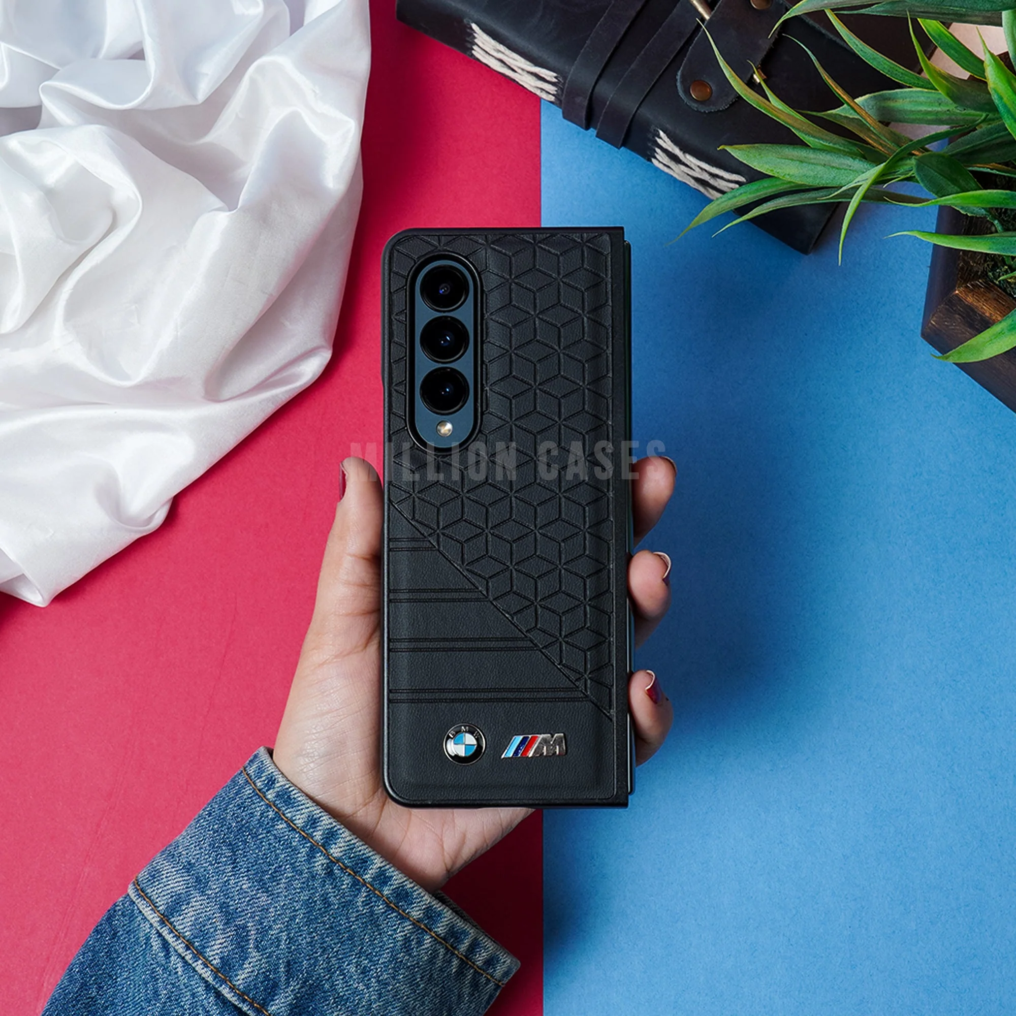 Galaxy Z Fold3 BMW Cube Pattern Design Case - Image 4
