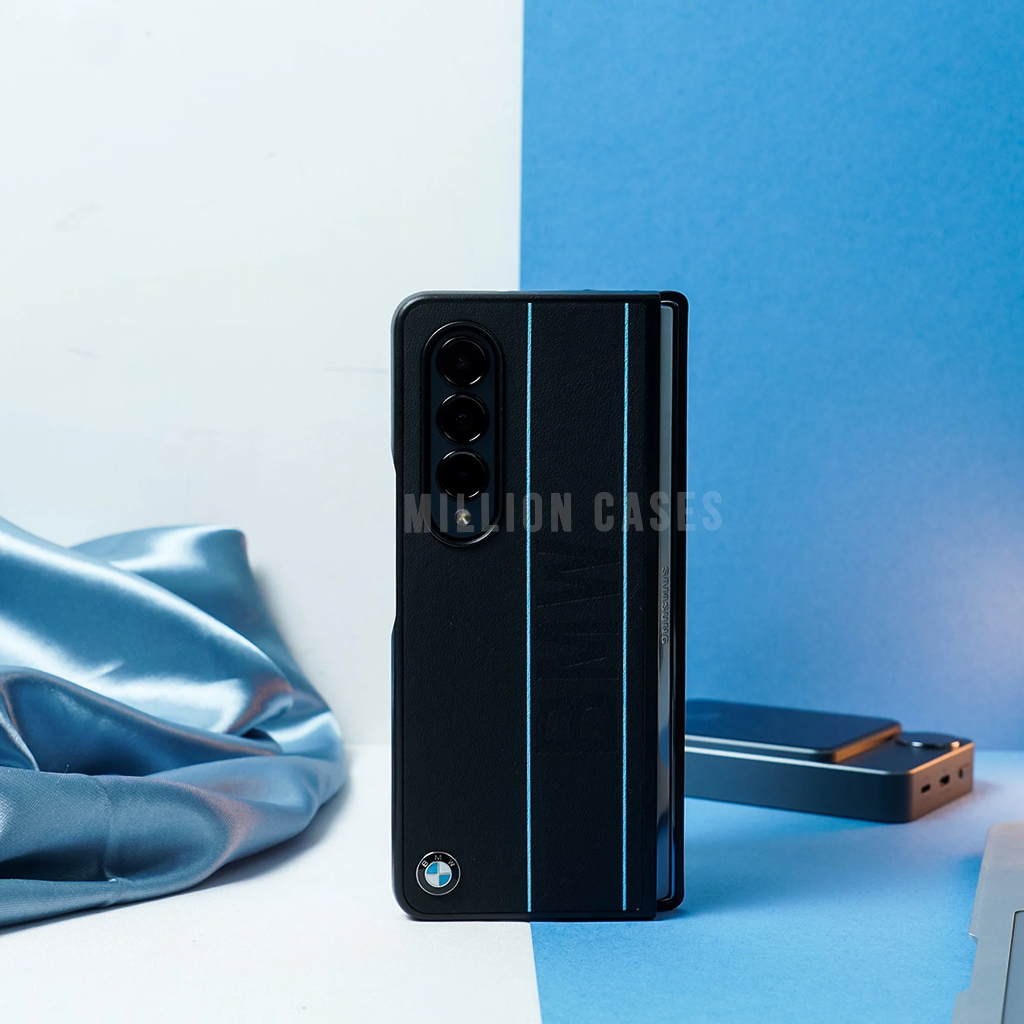 Galaxy Z Fold3 BMW Luxury Logo Stripe Case - Image 9