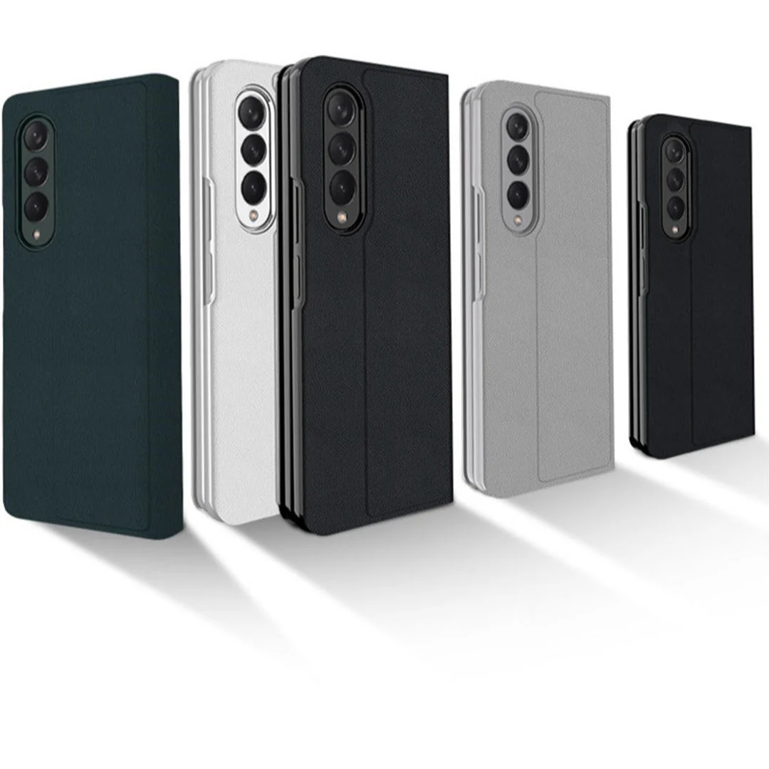 Galaxy Z Fold3 Colored Strap Leather Flip Case - Image 4