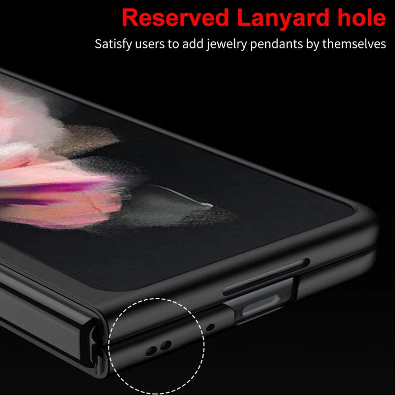 Galaxy Z Fold3 Ultra Thin Hybrid Striped Matte Shell Case - Image 5