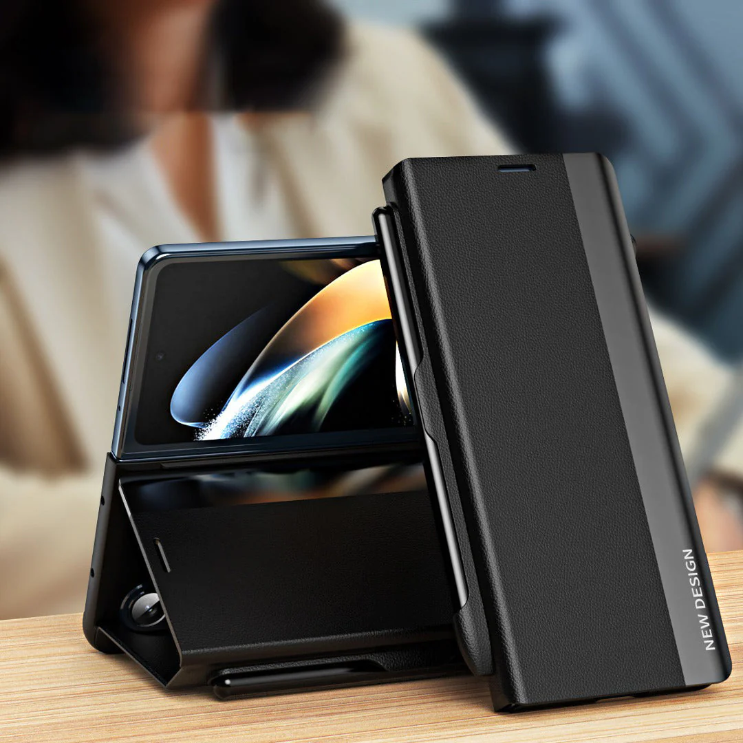 Galaxy Z Fold3 Half Flip Case With Pen Holder - Image 3