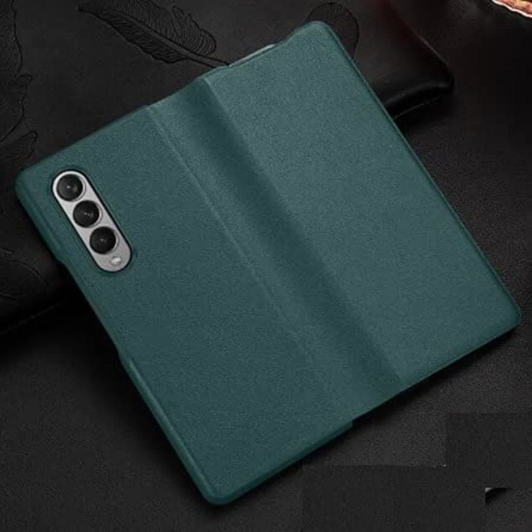 Galaxy Z Fold3 Leather Texture Flip Case - Image 3