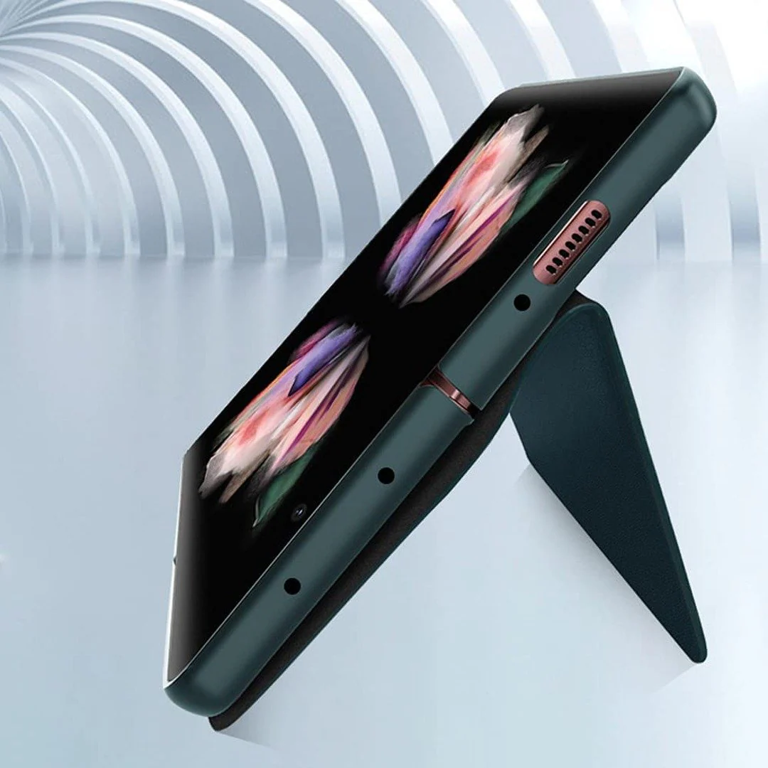 Galaxy Z Fold3 Leather Texture Flip Case - Image 4