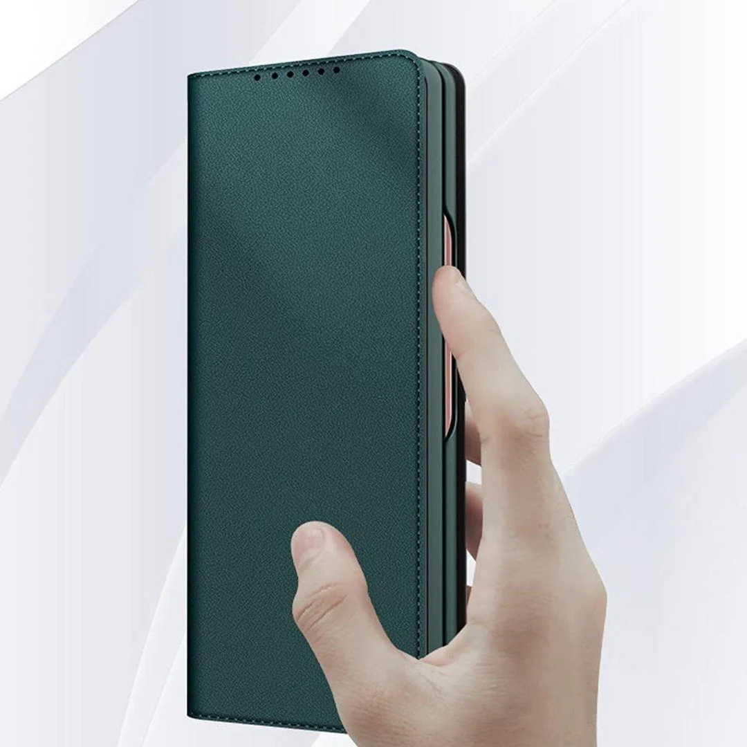 Galaxy Z Fold3 Leather Texture Flip Case - Image 5