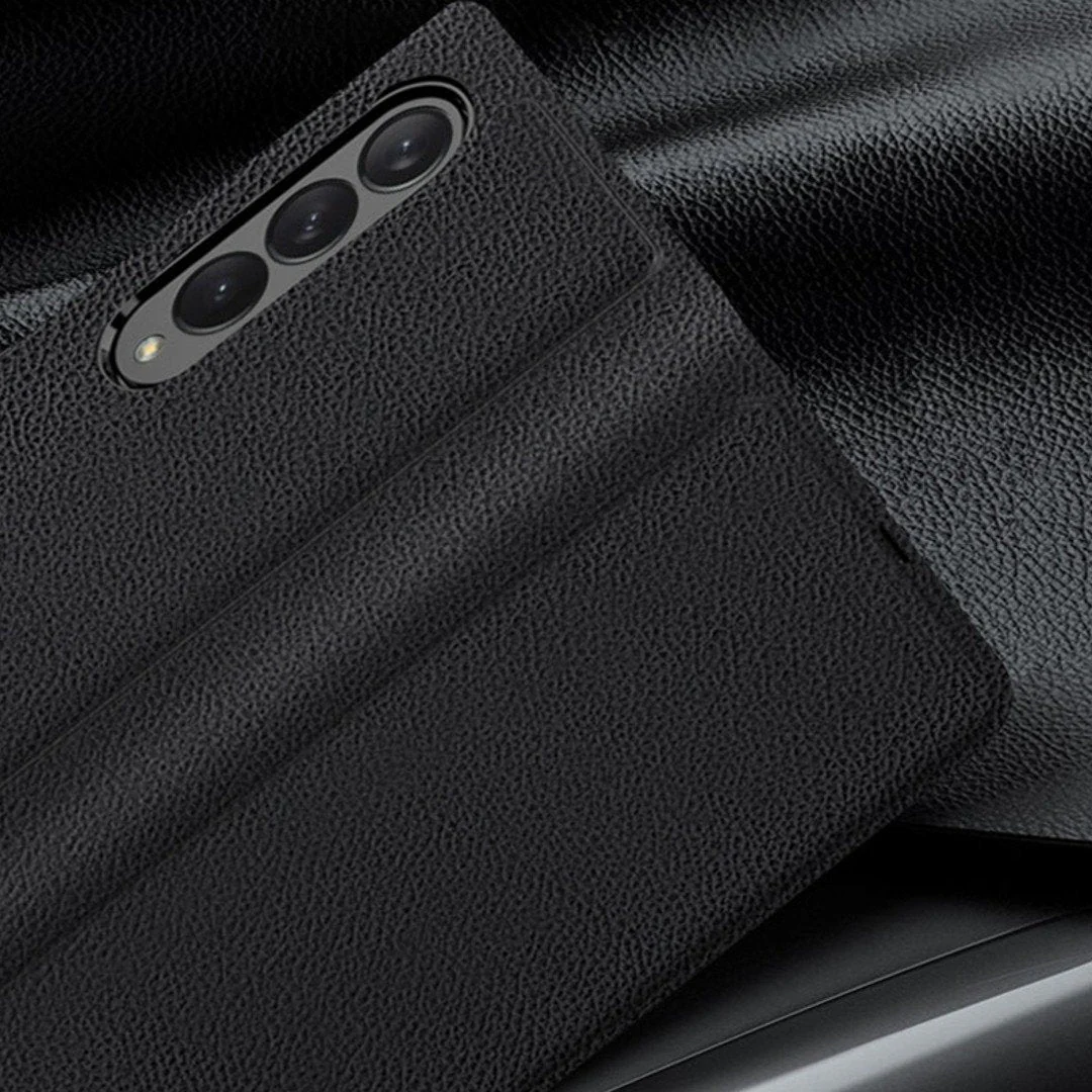 Galaxy Z Fold3 Leather Texture Flip Case - Image 7