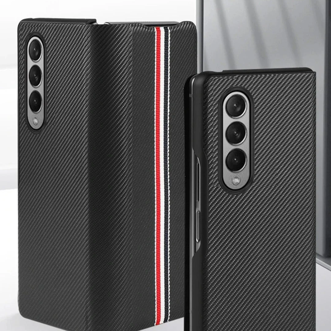 Galaxy Z Fold3 Luxury Leather Foldable Flip Case - Image 3