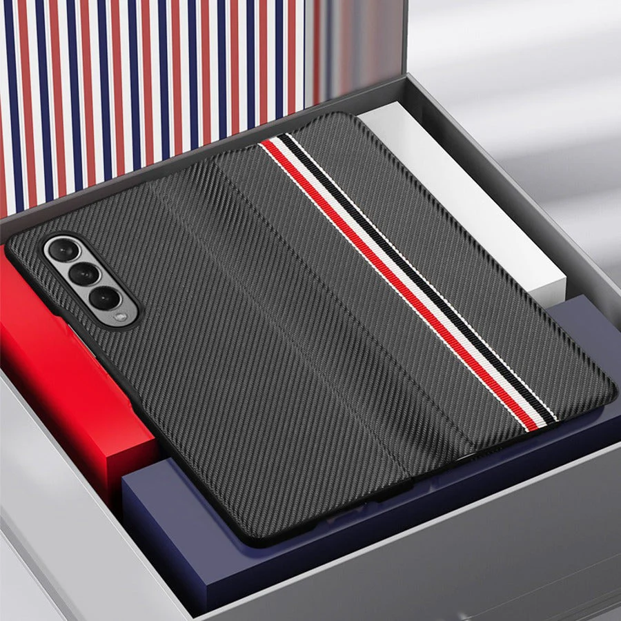 Galaxy Z Fold3 Luxury Leather Foldable Flip Case - Image 4
