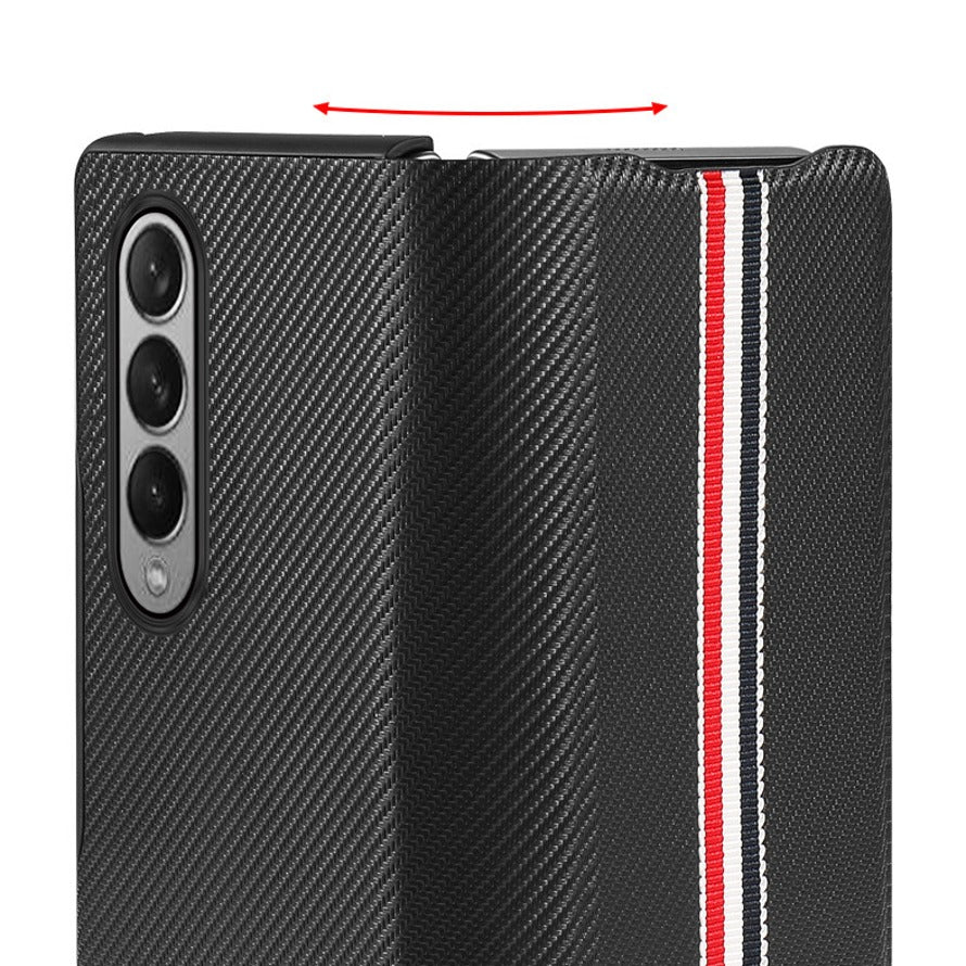 Galaxy Z Fold3 Luxury Leather Foldable Flip Case - Image 5