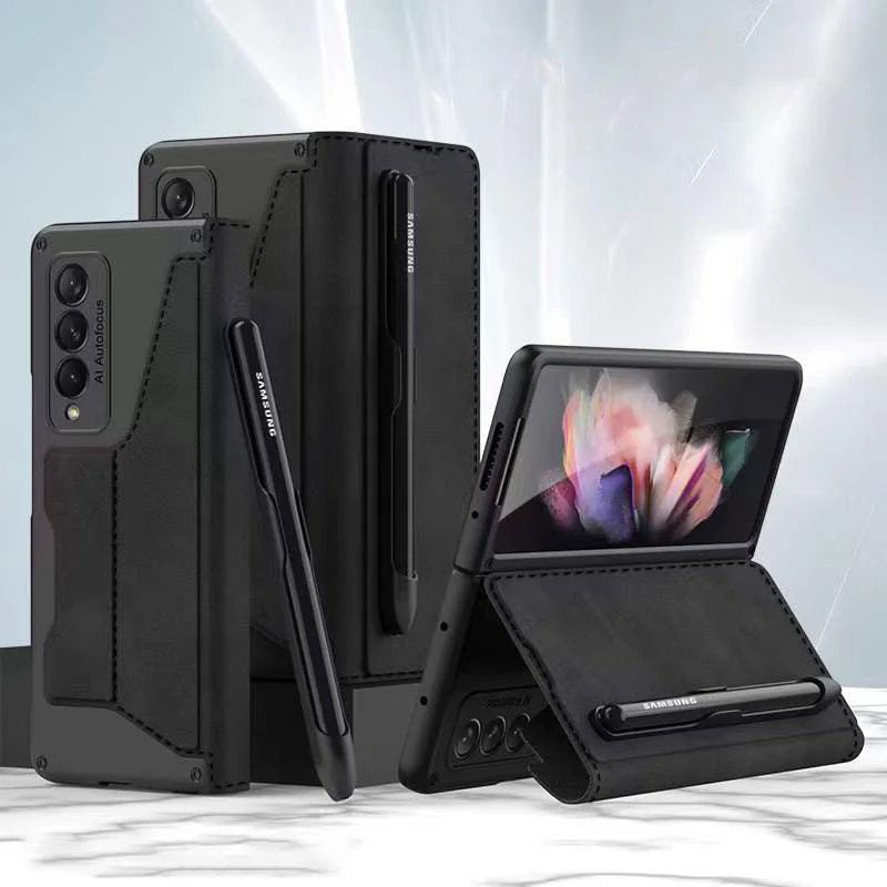 Galaxy Z Fold3 Luxury Pen Stand Case - Image 3