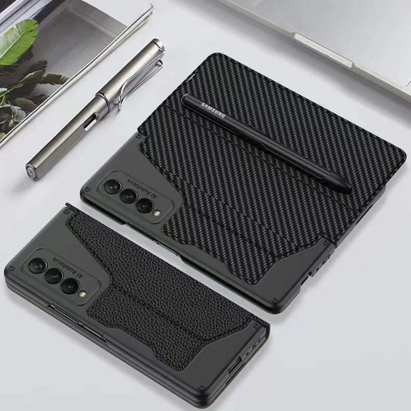 Galaxy Z Fold3 Luxury Pen Stand Case - Image 4