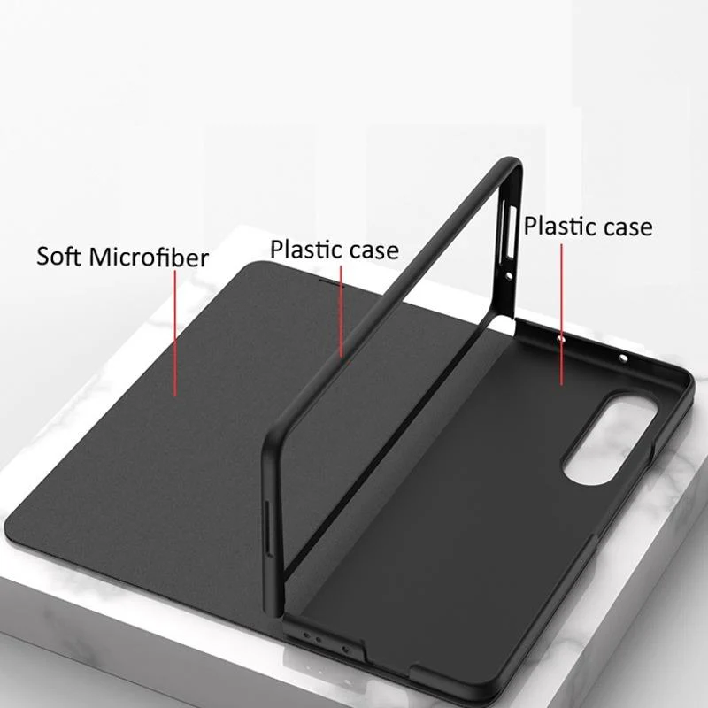 Galaxy Z Fold3 Premium Striped Glass Flip Case - Image 3