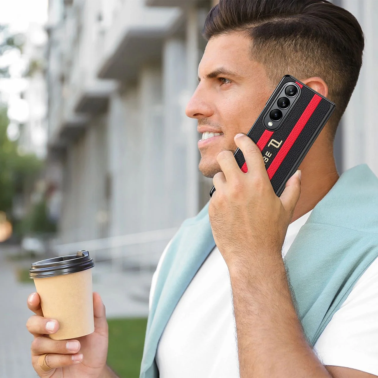 Galaxy Z Fold3 Stripe Fusion Pattern Case - Image 2