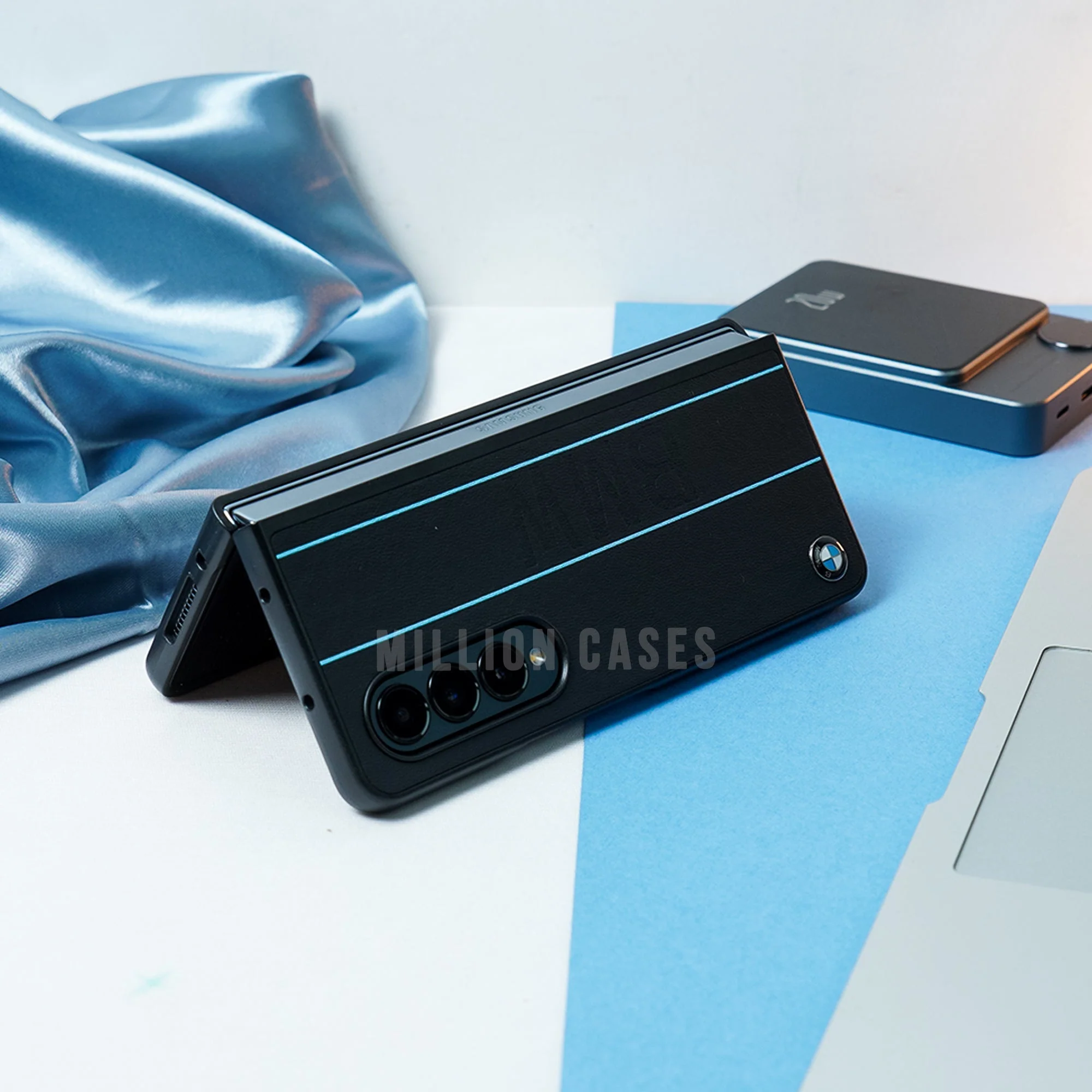 Galaxy Z Fold Series Luxurious Logo Stripe Case - Image 13