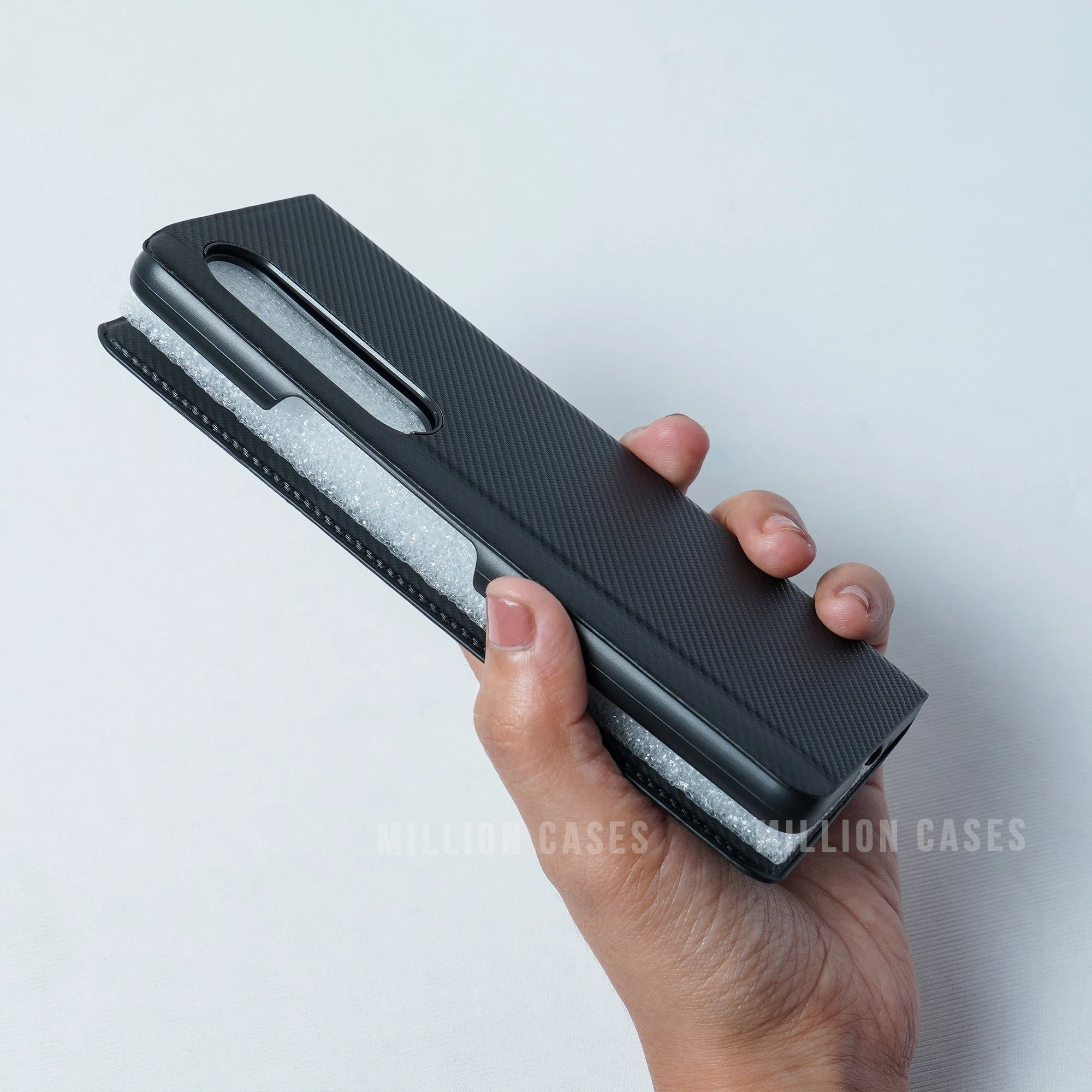 Galaxy Z Fold4 Carbon Fiber Leather Case - Image 7