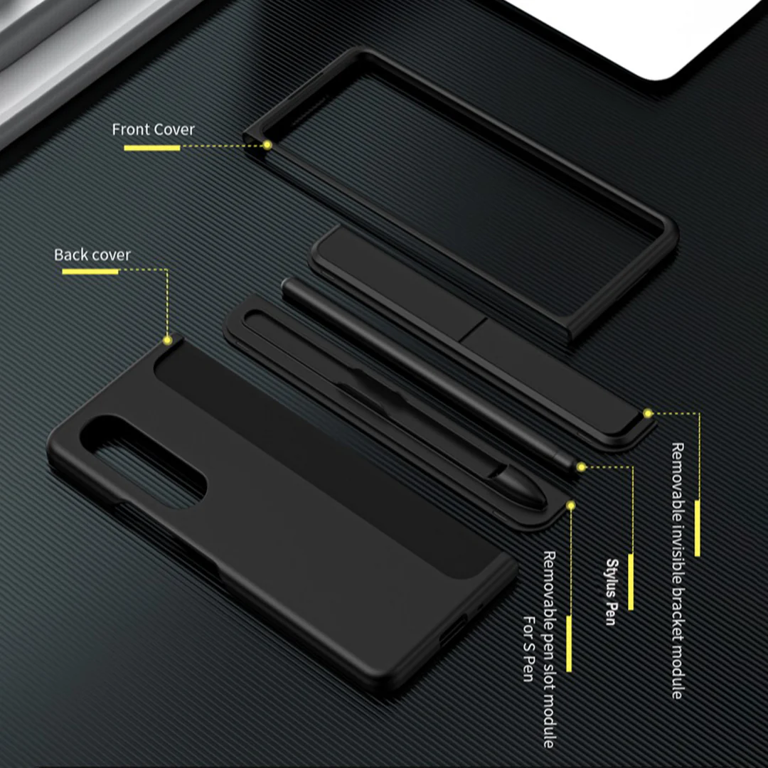 Galaxy Z Fold4 Detachable Pen Holder Kickstand Case - Image 5