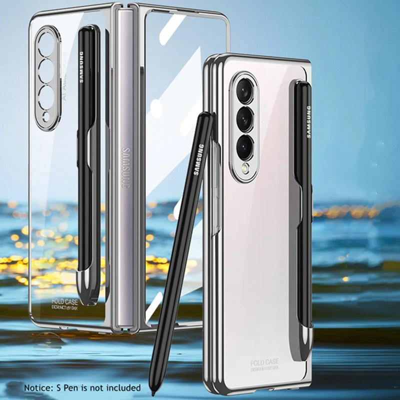 Galaxy Z Fold4 Transparent Pen Slot Folding Case - Image 3