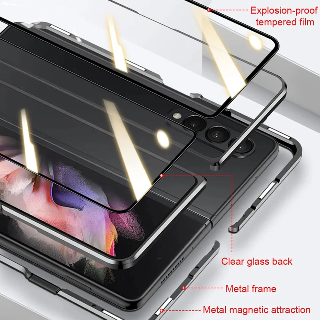 Galaxy Z Fold4 (Front+Back) Protection Magnetic Fit Case - Image 5