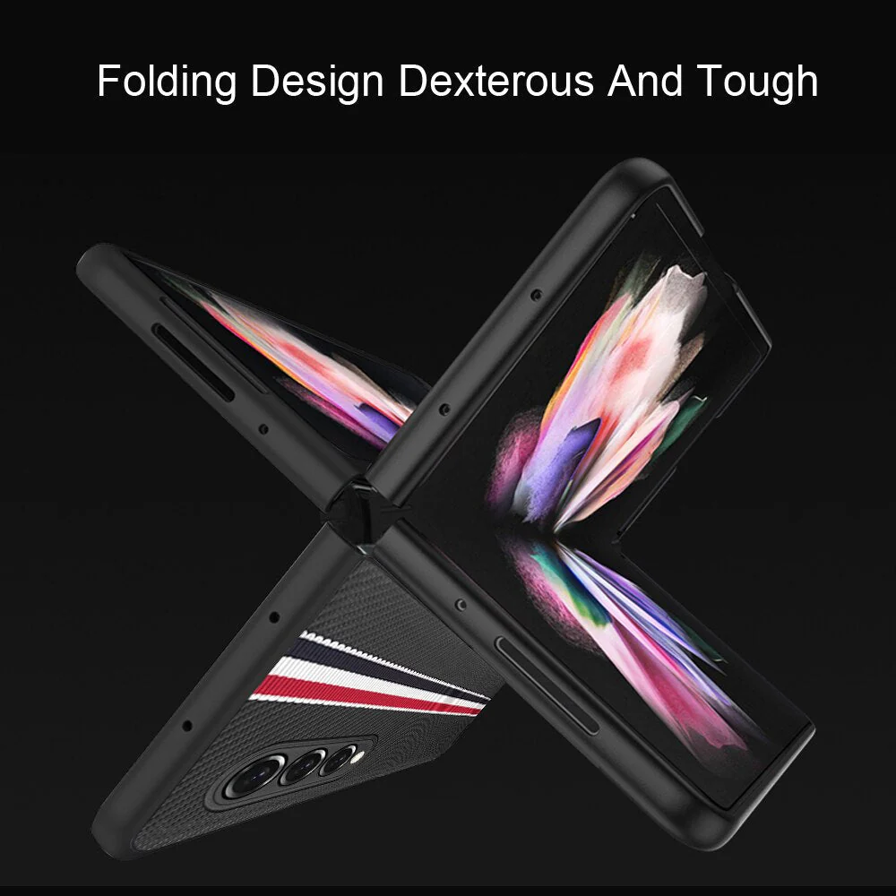 Galaxy Z Fold4 Luxury Leather Splice Case - Image 2