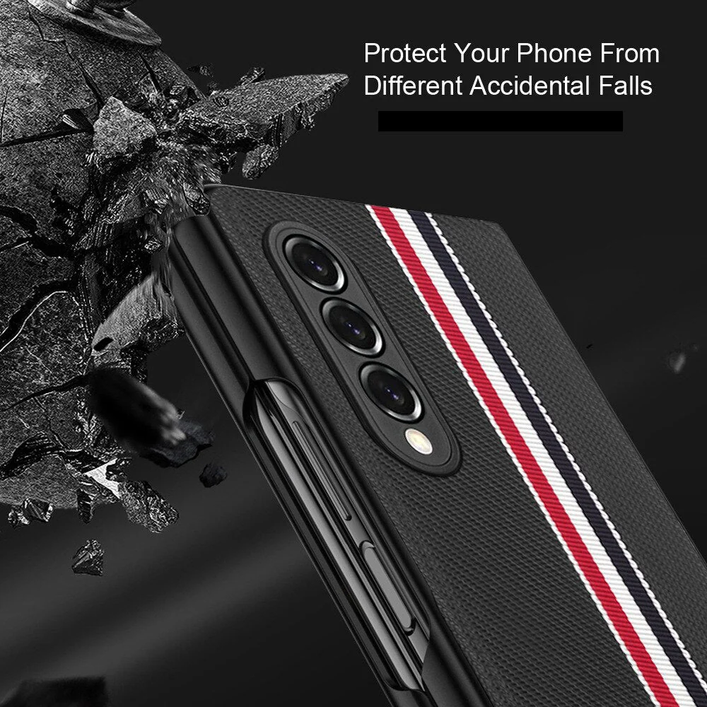 Galaxy Z Fold4 Luxury Leather Splice Case - Image 3