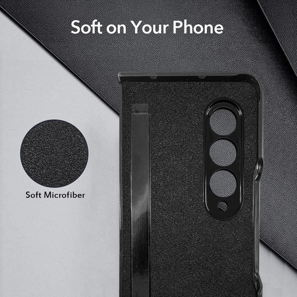 Galaxy Z Fold4 Luxury Leather Splice Case - Image 4