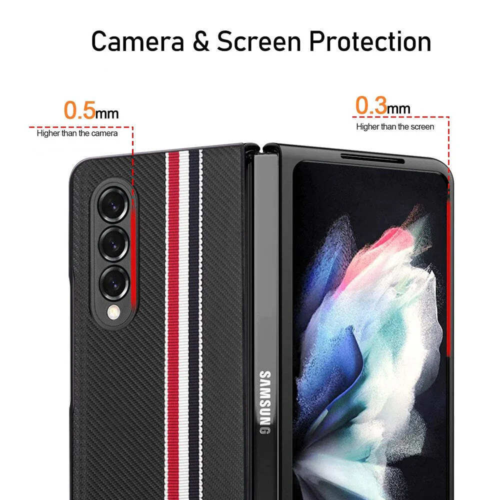 Galaxy Z Fold4 Luxury Leather Splice Case - Image 5