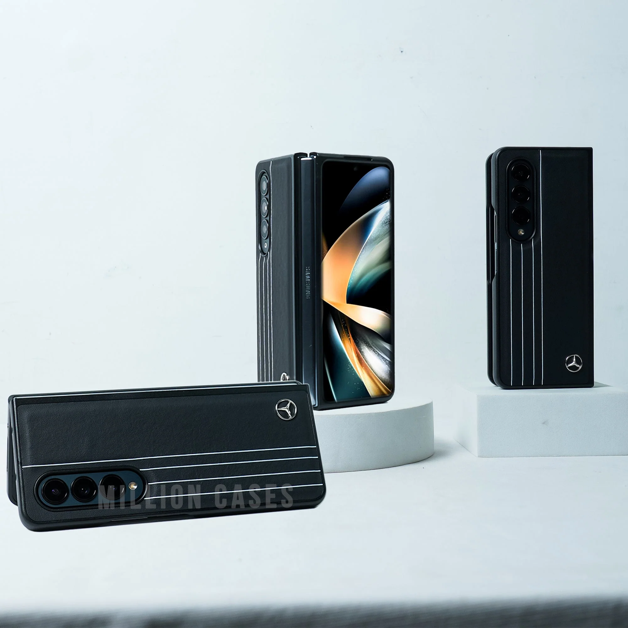 Galaxy Z Fold Series Premium Logo Stripes Design Case - Image 2