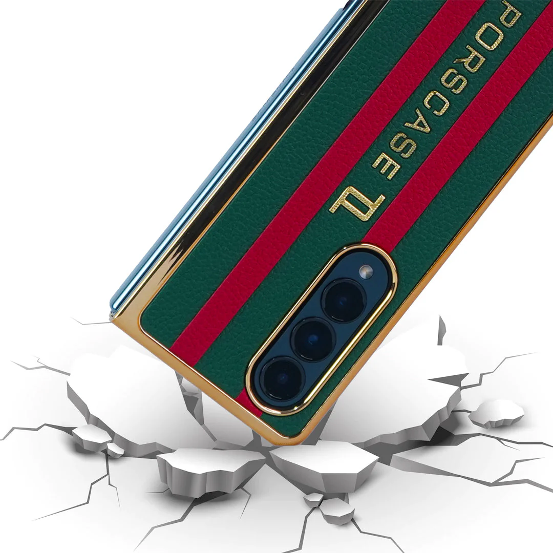 Galaxy Z Fold4 Porscase Logo Stripe Fusion Pattern Case - Image 10