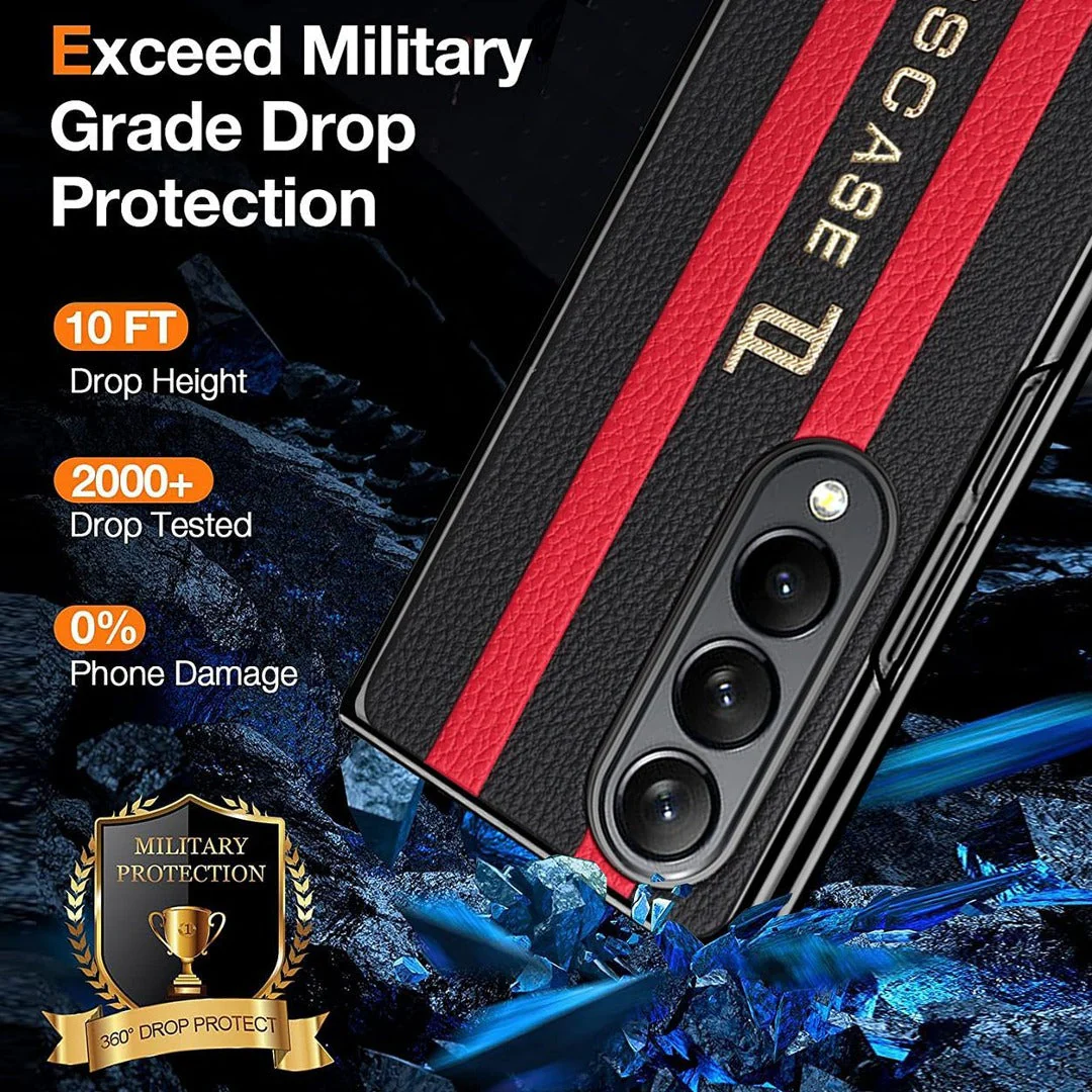 Galaxy Z Fold4 Porscase Logo Stripe Fusion Pattern Case - Image 7